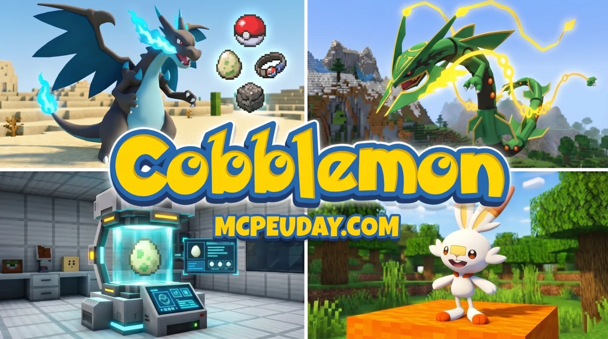 Cobblemon Addon (26.x, 1.21) – MCPE/Bedrock Mod