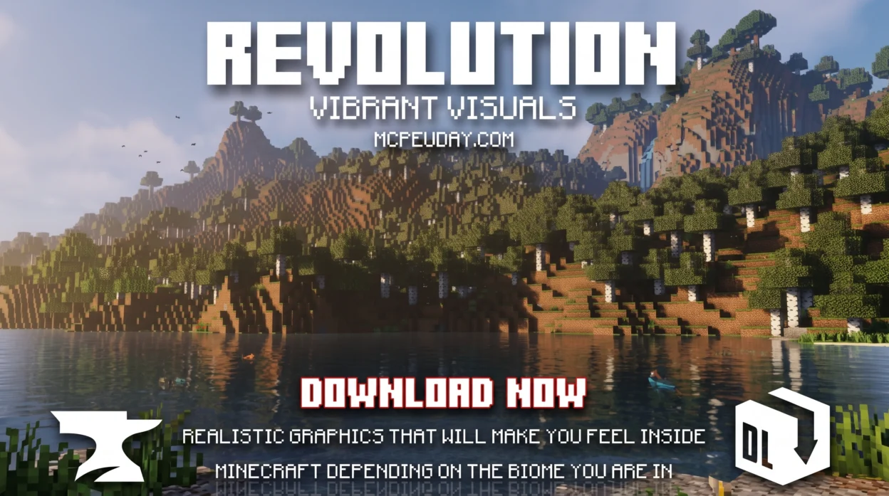 Revolution Vibrant Visuals Shader (26.x, 1.21) – MCPE/Bedrock Shader