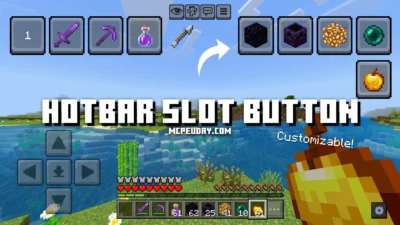 Hotbar Slot Button Addon (26.x, 1.21) – MCPE/Bedrock Mod