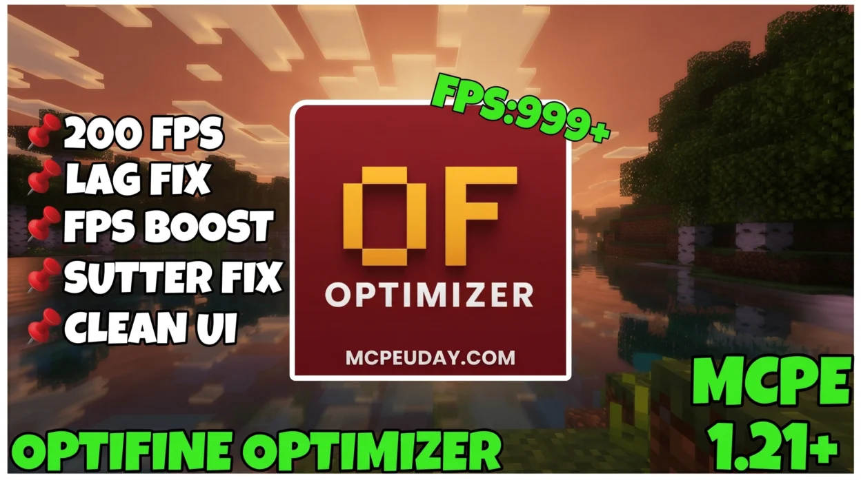 FPS Optimizer | FPS Boost for Minecraft (26.x, 1.21) – MCPE/Bedrock 