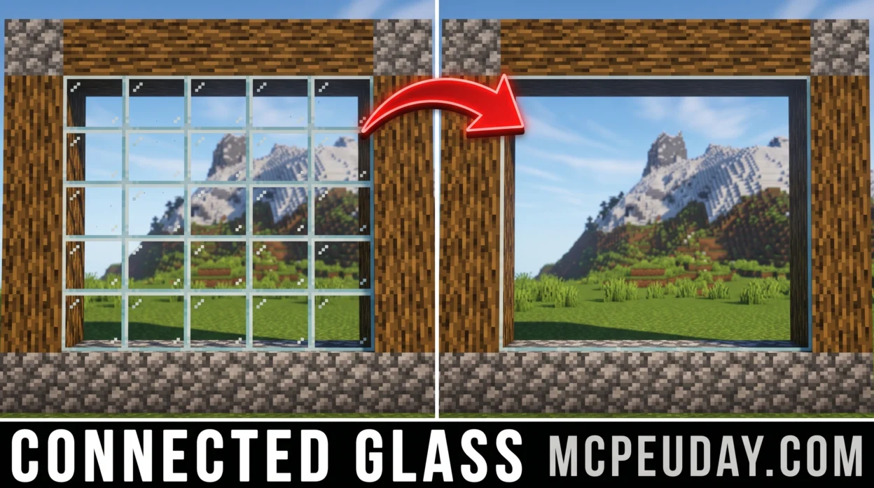 Connected Glass Addon (26.x, 1.21) – MCPE/Bedrock Mod