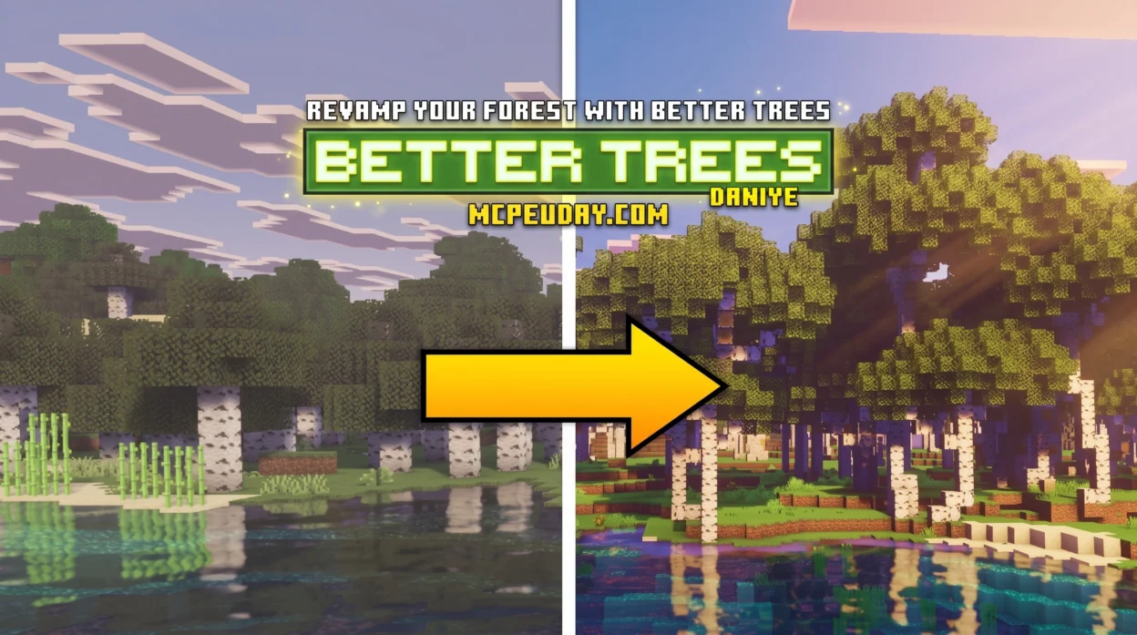 Better Trees Addon (26.x, 1.21) – MCPE/Bedrock Mod