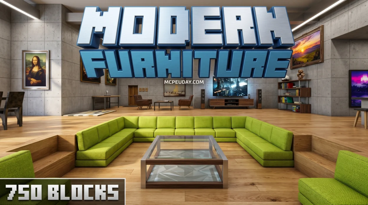 Modern Furniture Addon (26.x, 1.21) – MCPE/Bedrock Mod