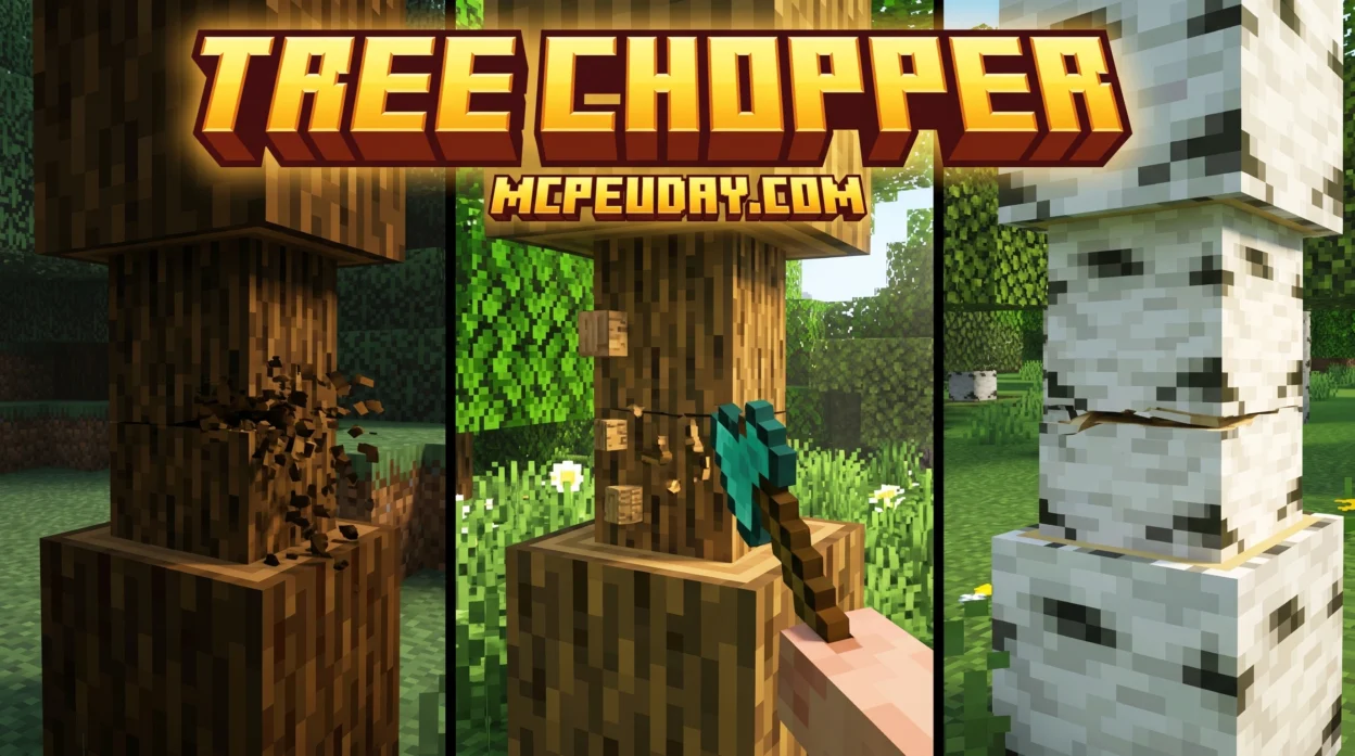 Raiyon's Tree Chopper Addon (26.x, 1.21) – MCPE/Bedrock Mod