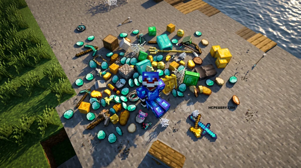 Raiyon's Item Physics Addon (26.x, 1.21) – MCPE/Bedrock Mod