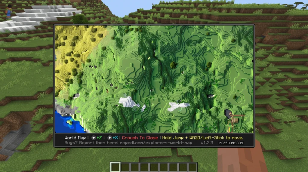 Explorer's World Map & Minimap Addon (26.x, 1.21) – MCPE/Bedrock Mod