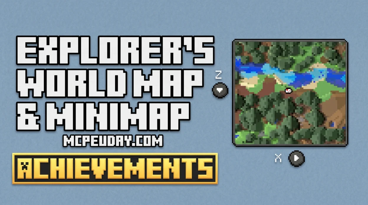 Explorer's World Map & Minimap Addon (26.x, 1.21) – MCPE/Bedrock Mod