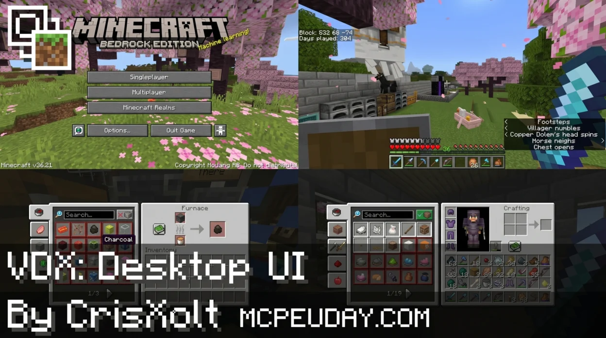 Java/Desktop UI Pack (26.x, 1.21) – MCPE/Bedrock Texture Pack
