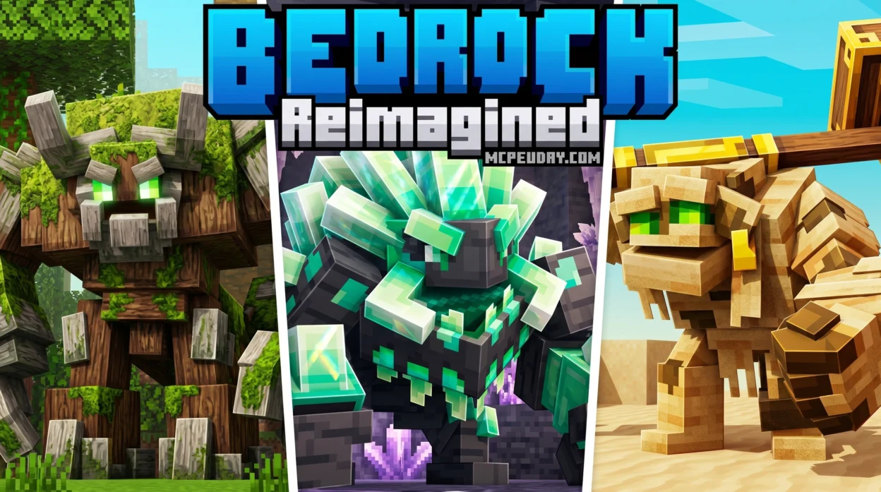 Bedrock Reimagined Addon (26.x, 1.21) – MCPE/Bedrock Mod