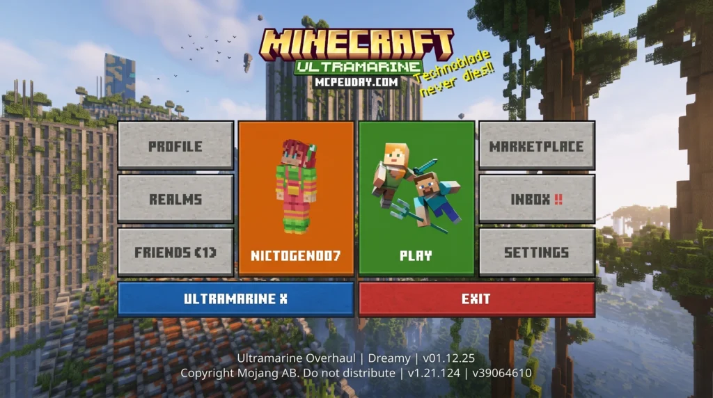 Ultramarine Overhaul Texture Pack (26.x, 1.21) – MCPE/Bedrock Texture Pack