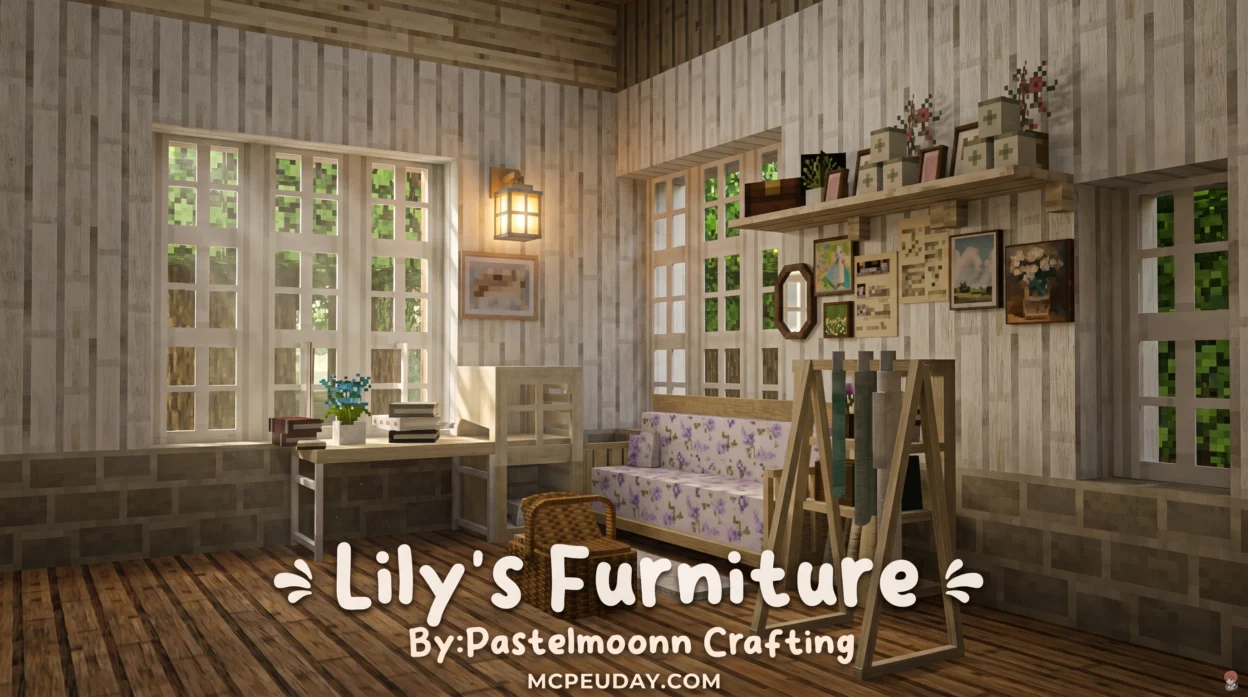 Lily Furniture Addon (26.x, 1.21) – MCPE/Bedrock Mod