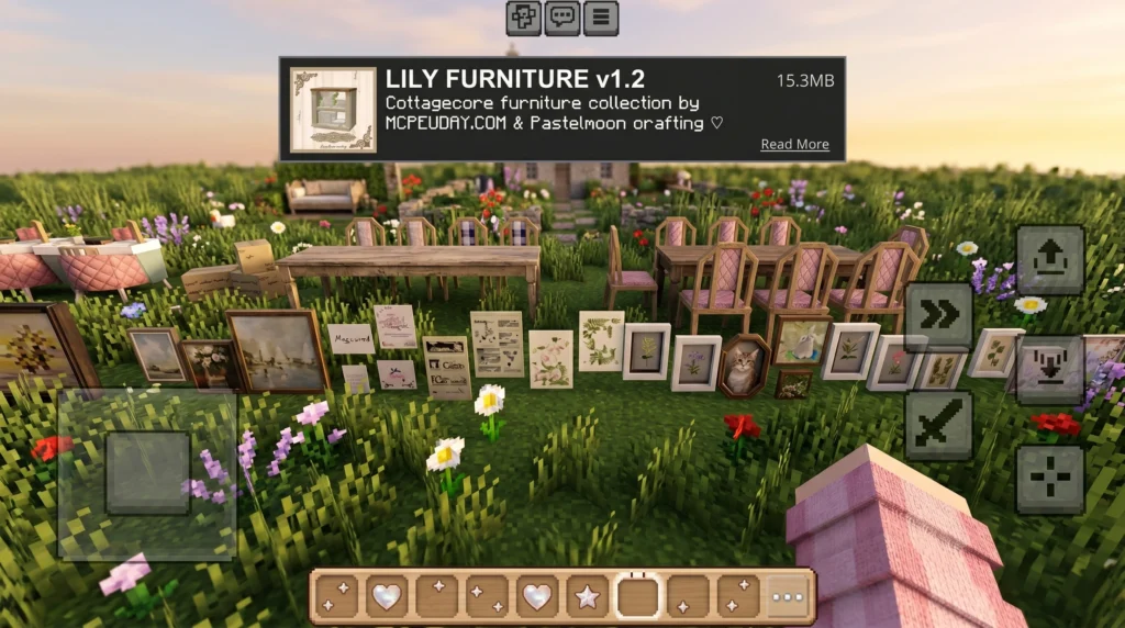 Lily Furniture Addon (26.x, 1.21) – MCPE/Bedrock Mod