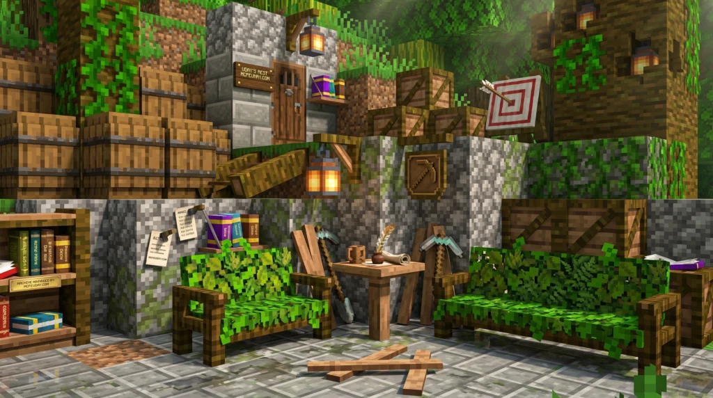 Feudal Furniture Addon (26.x, 1.21) – MCPE/Bedrock Mod