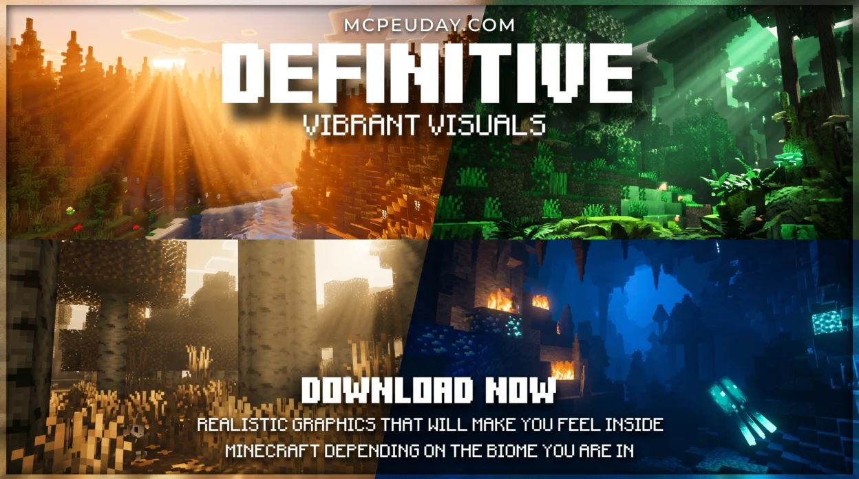Definitive Vibrant Visuals Shader (26.x, 1.21) – MCPE/Bedrock Shader