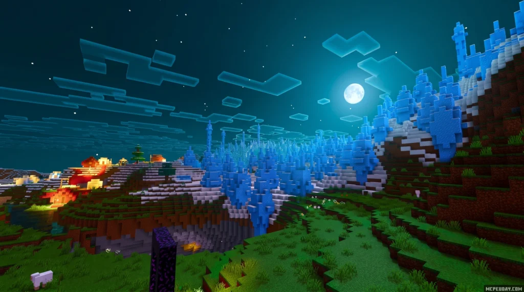 Luvid Visuals Ultra Shader Minecraft Bedrock realistic sunset Luvid Visuals Ultra Shader (26.x, 1.21) – MCPE/Bedrock Shader