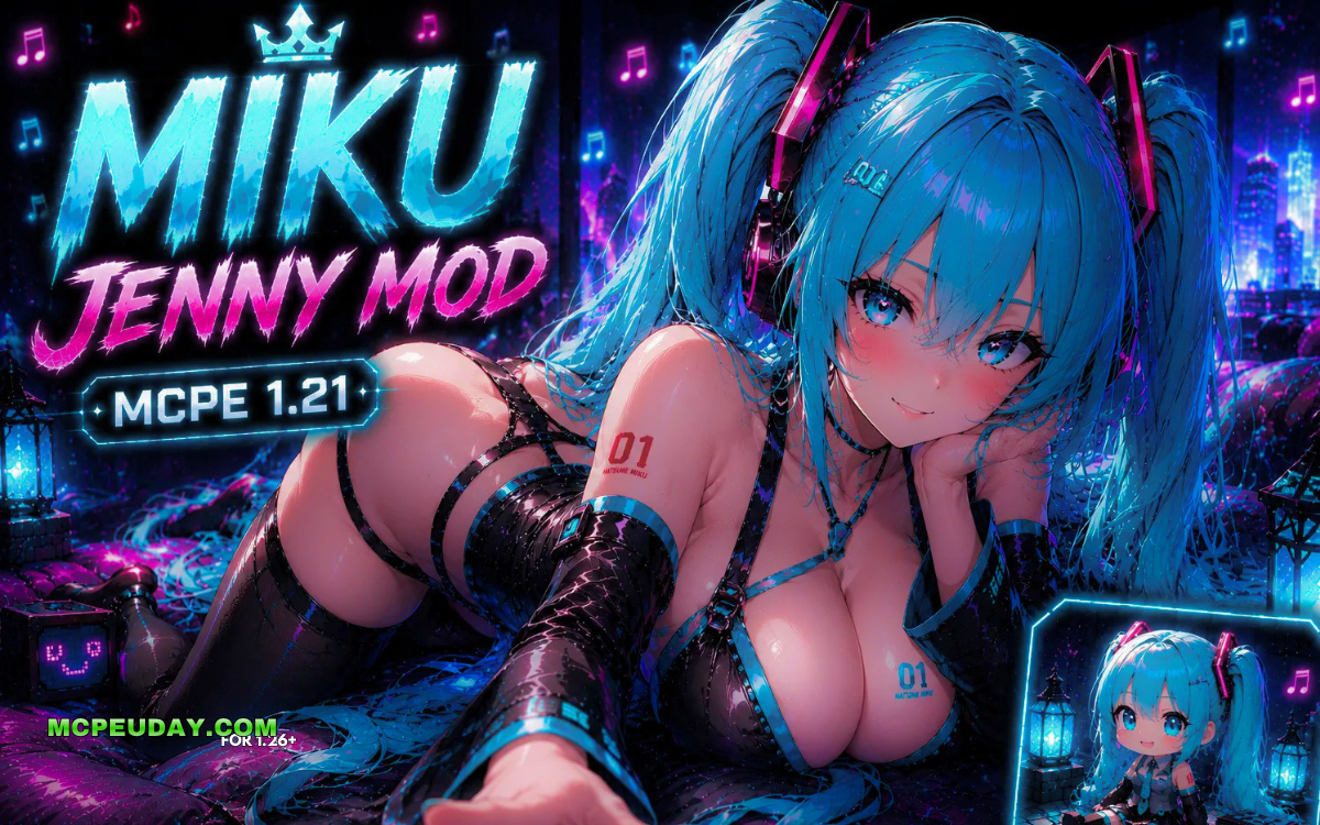 Hatsune Miku Jenny Mod (26.x, 1.21) – MCPE/Bedrock Mod