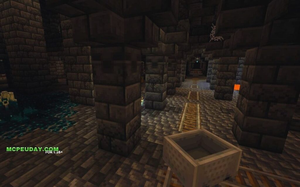 Nico's More Mineshaft Addon Minecraft Bedrock underground exploration Nico's More Mineshaft Addon (26.x, 1.21) — MCPE/Bedrock Mod