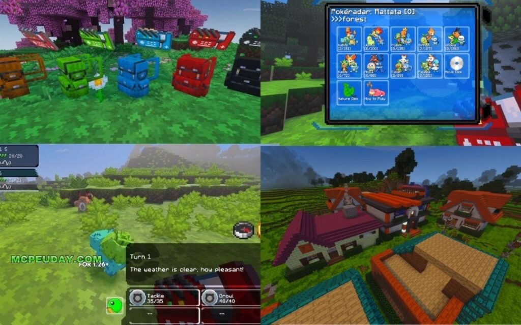 SERP Pokédrock Addon (26.x, 1.21) – MCPE/Bedrock Mod