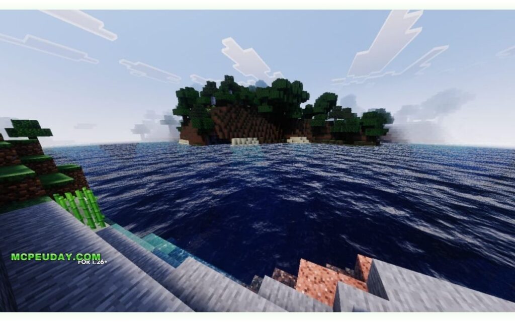 Vibrant Lumina Shader Minecraft Bedrock landscape cinematic lighting