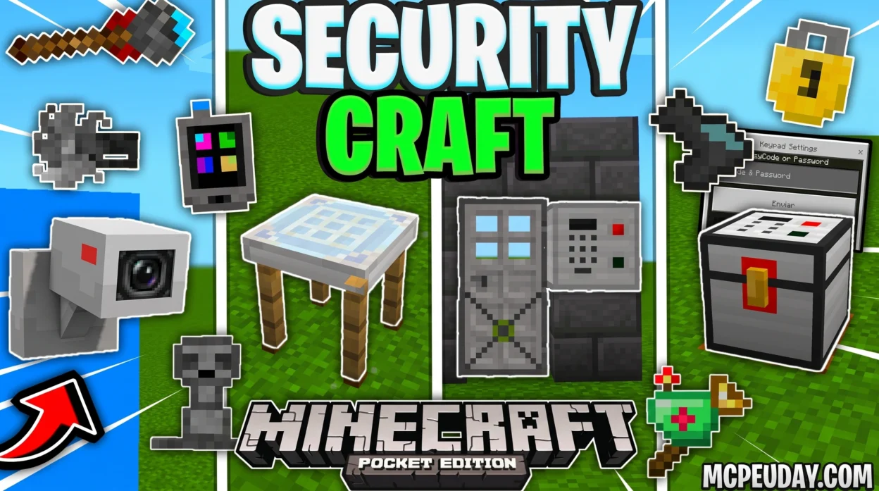 SecurityCraft Bedrock Addon (26.x, 1.21) – MCPE/Bedrock Mod