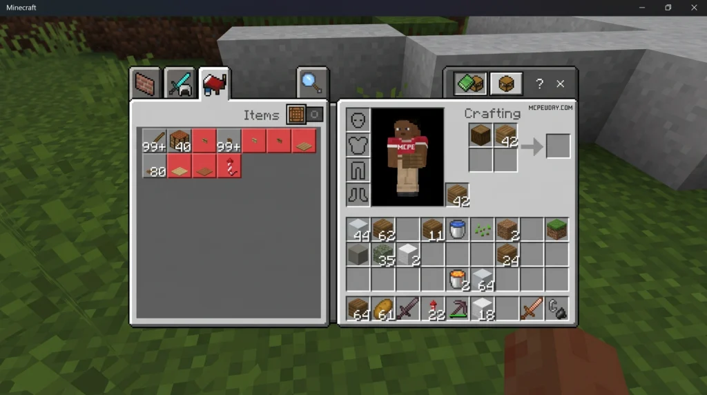 DoubleHands - Functional Offhand like Java Addon (26.x, 1.21) – MCPE/Bedrock Mod