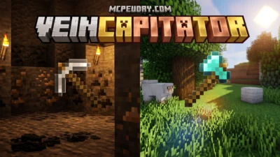Edds' VeinCapitator Addon (26.x, 1.21) – MCPE/Bedrock Mod