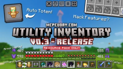 Utility Inventory Pack (26.x, 1.21) – MCPE/Bedrock Pack 