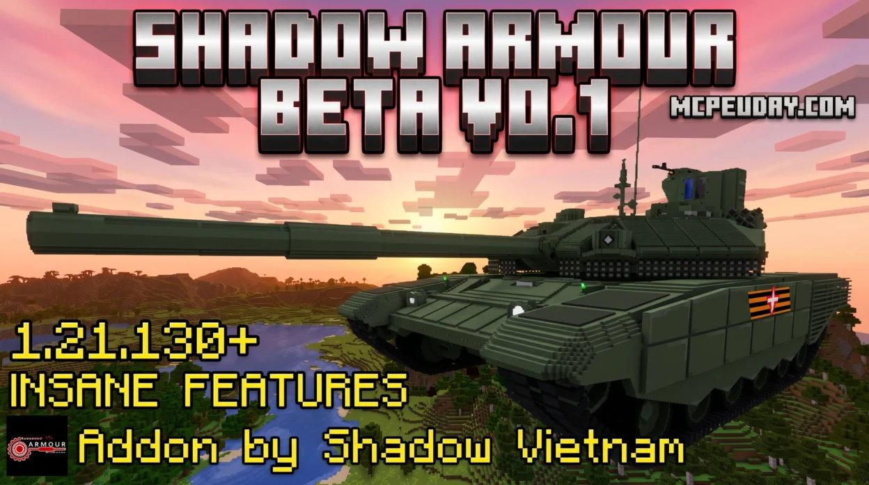 Shadow Armor Tanks Addon (26.x, 1.21) – MCPE/Bedrock Mod