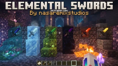 Elemental Swords Addon (26.x, 1.21) – MCPE/Bedrock Mod