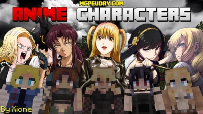 Anime Characters Addon (26.x, 1.21) – MCPE/Bedrock Mod