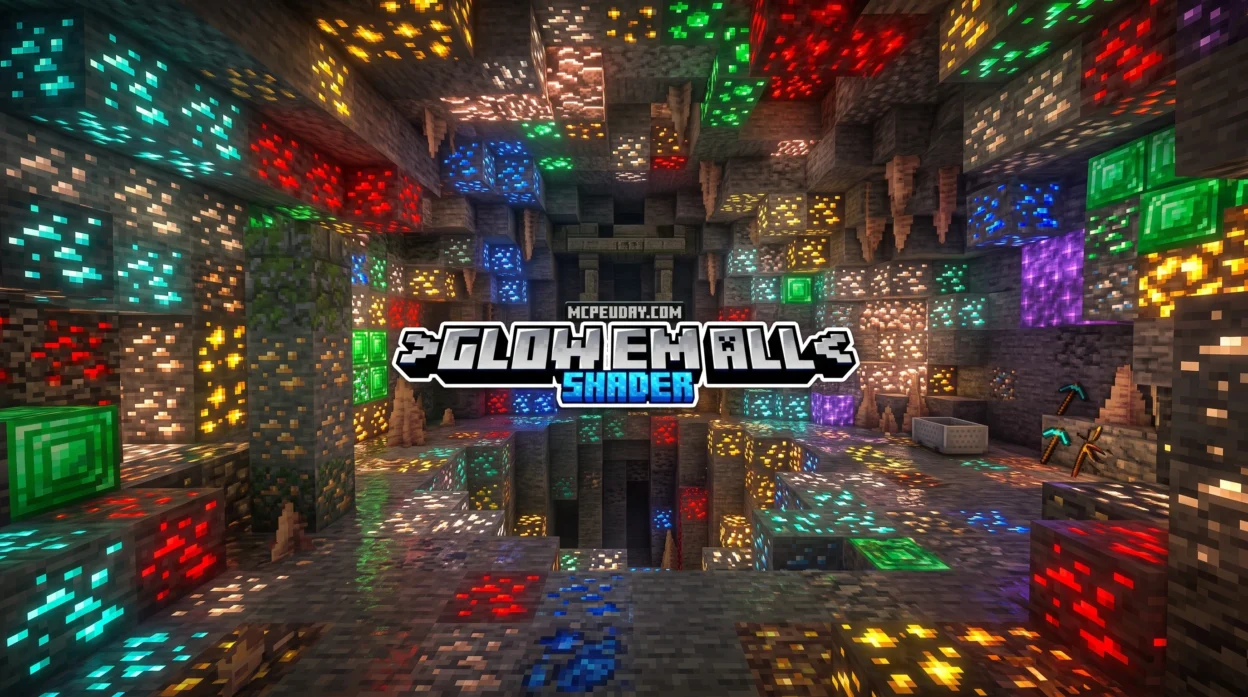 Glow Em All Shader (26.x, 1.21) – MCPE/Bedrock Shader