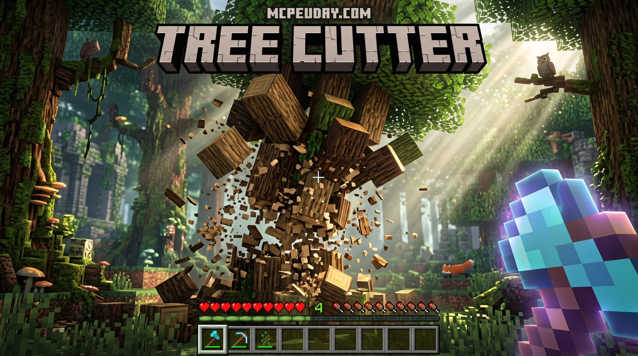 Better Vein Miner and Tree Cutter Addon (26.x, 1.21) – MCPE/Bedrock Mod