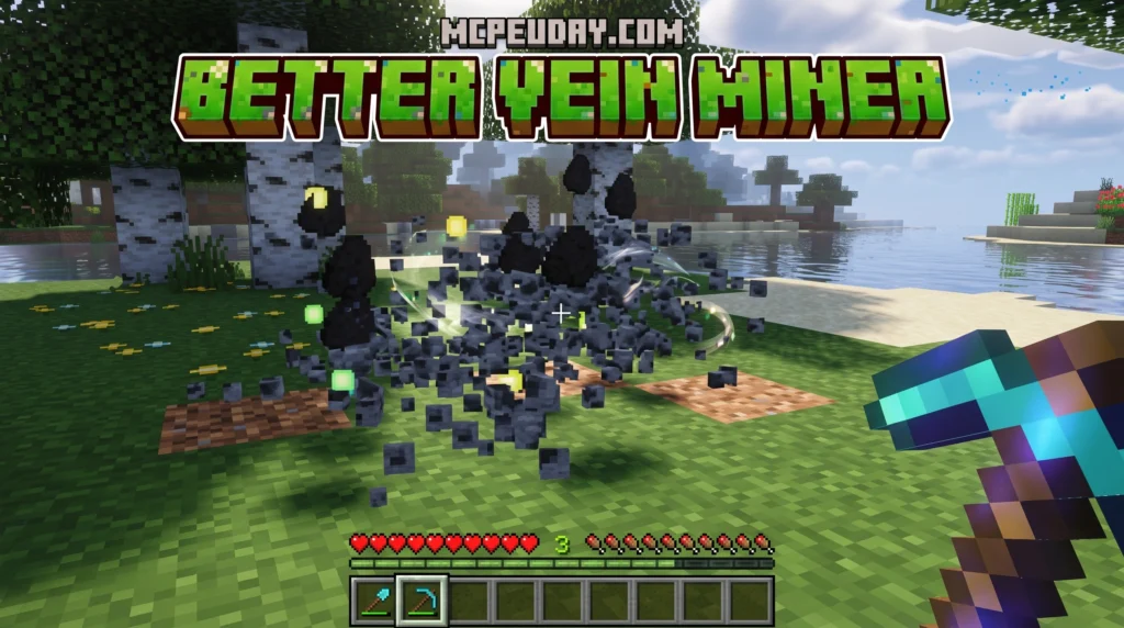 Better Vein Miner and Tree Cutter Addon (26.x, 1.21) – MCPE/Bedrock Mod