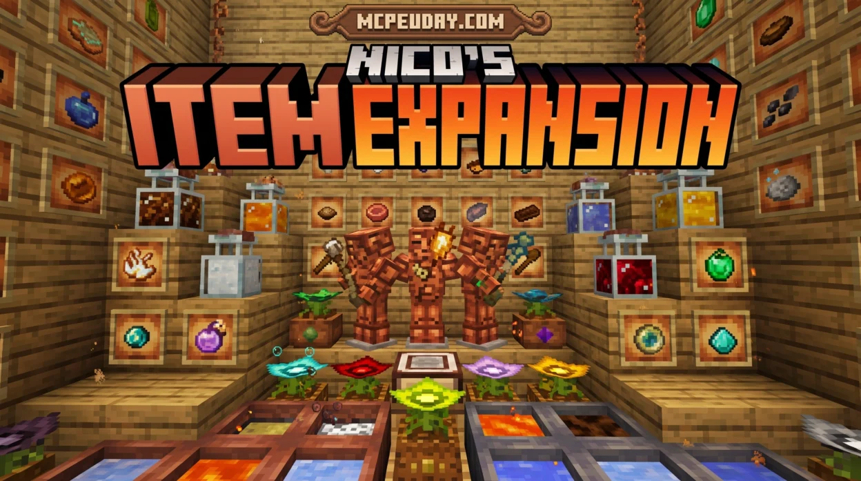 Nico's Item Expansion Addon (26.x, 1.21) – MCPE/Bedrock Mod