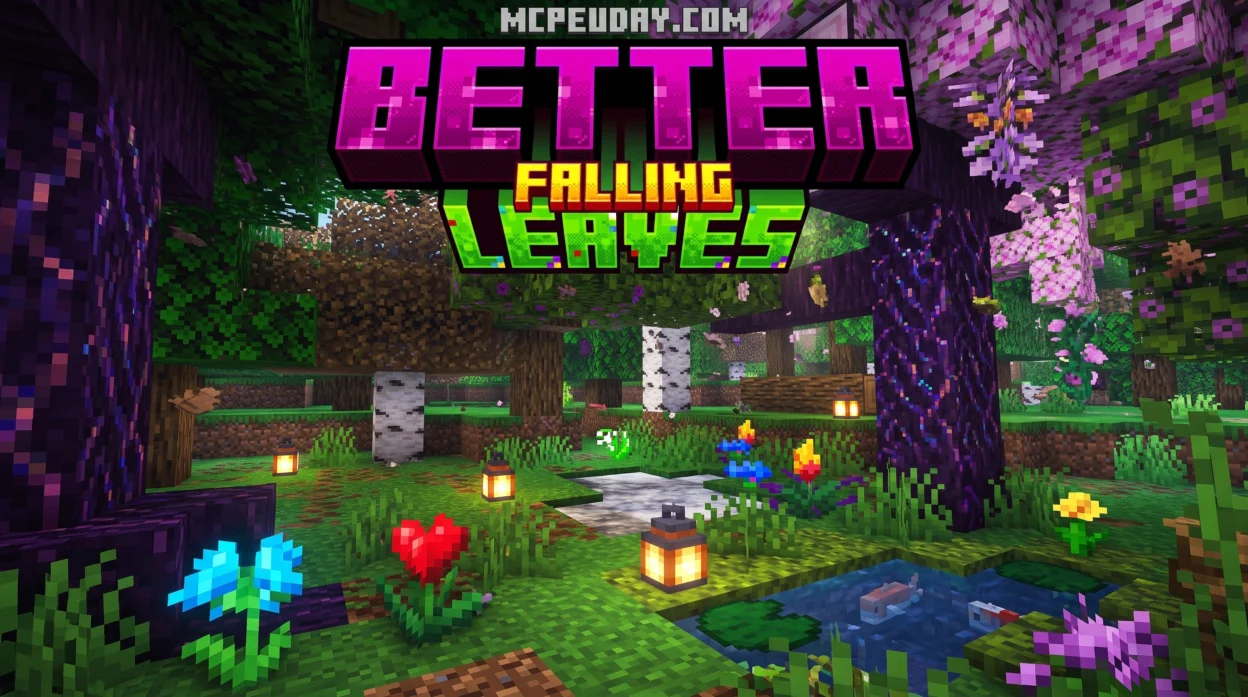 Better Falling Leaves Addon (26.x, 1.21) – MCPE/Bedrock Mod