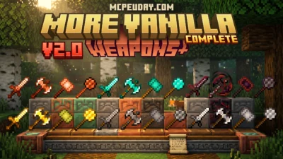 More Vanilla Weapons Addon (26.x, 1.21) – MCPE/Bedrock Mod