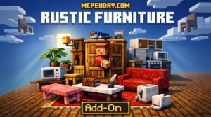 Rustic Furniture Addon (26.x, 1.21) – MCPE/Bedrock Mod