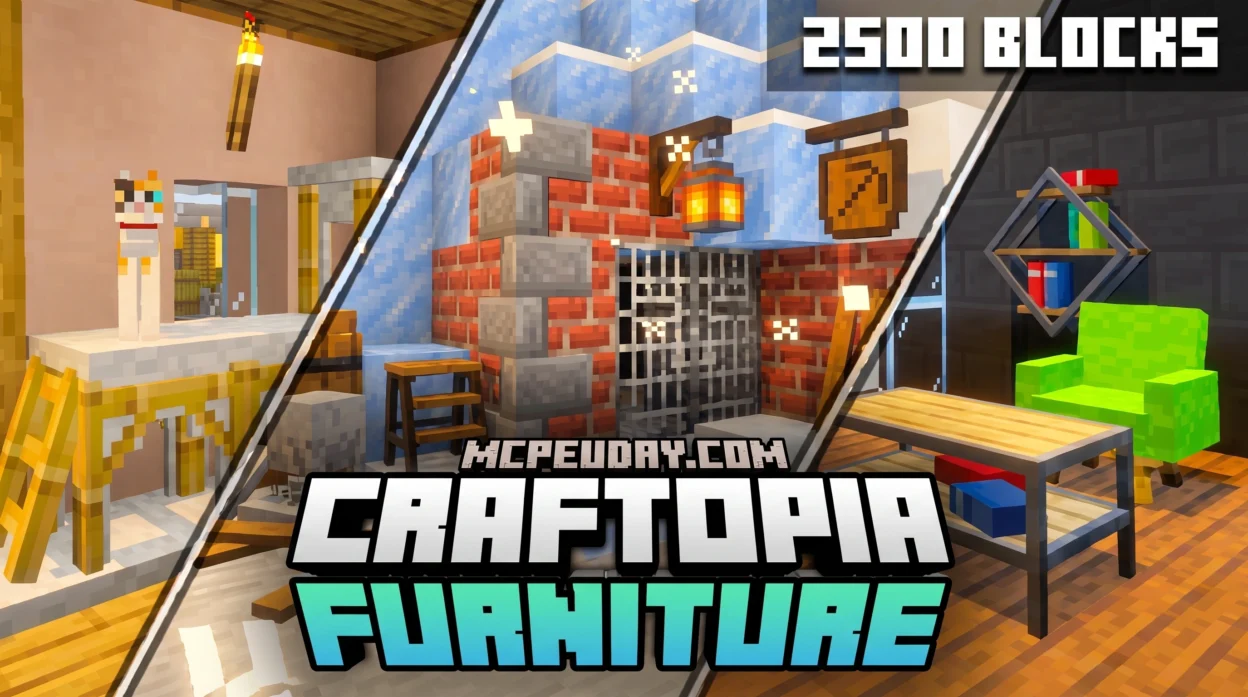 Craftopia Furniture Addon (26.x, 1.21) – MCPE/Bedrock Mod