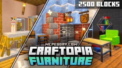 Craftopia Furniture Addon (26.x, 1.21) – MCPE/Bedrock Mod