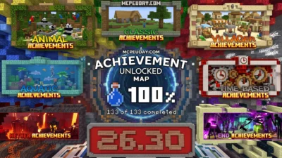 Achievement Unlocked Map (26.x, 1.21) – MCPE/Bedrock Map