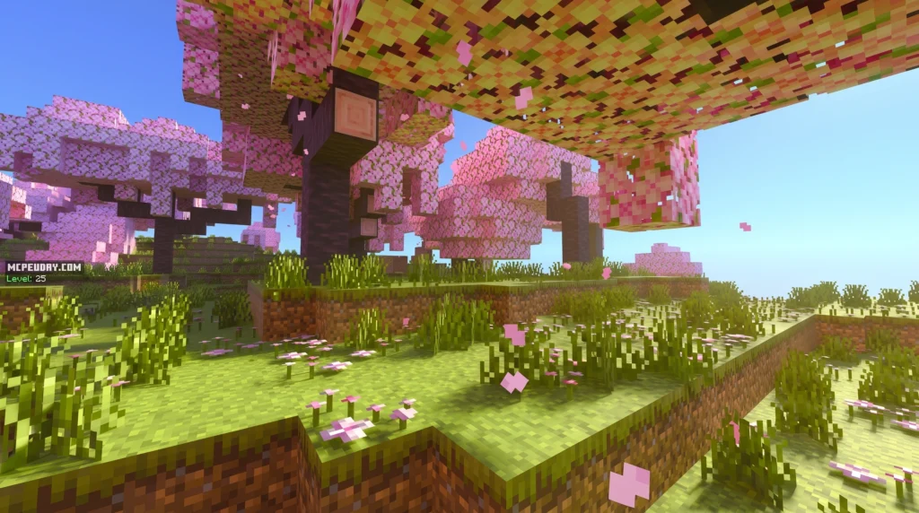 Default RTX Shader Minecraft gameplay