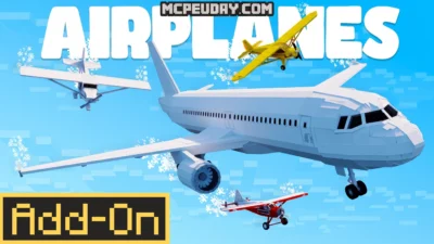 Airplanes Addon (26.x, 1.21) – MCPE/Bedrock Mod
