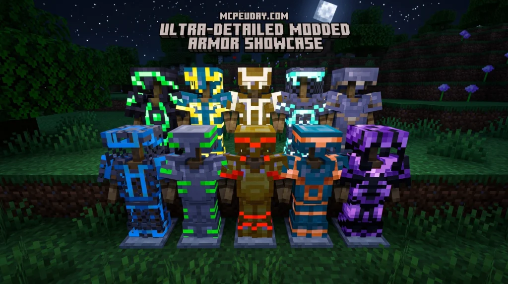 Glowing Armor Addon (26.x, 1.21) – MCPE/Bedrock Mod