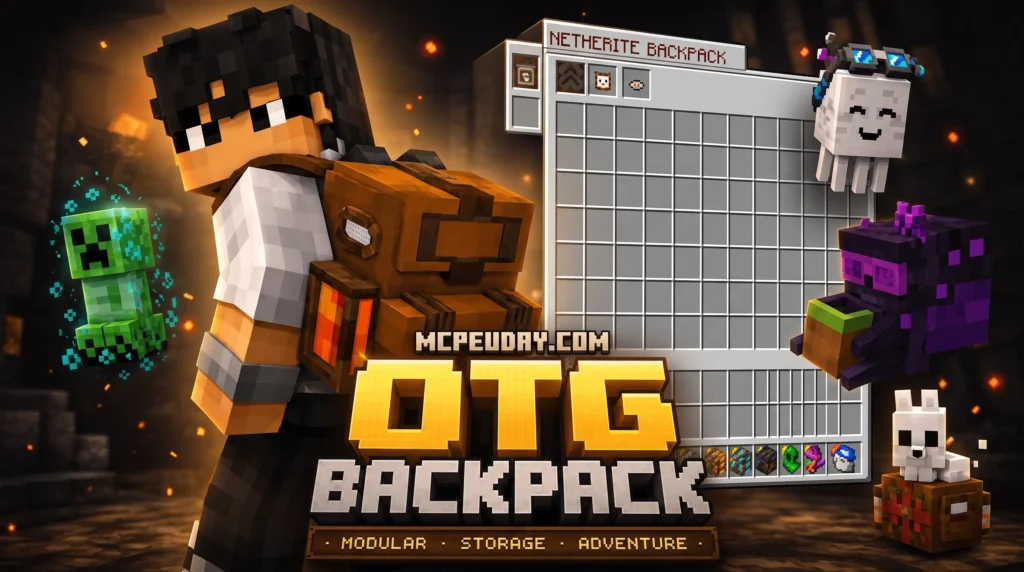 OTG Backpack Addon (26.x, 1.21) – MCPE/Bedrock Mod