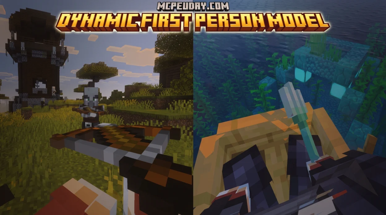 Dynamic First Person Model Addon (26.x, 1.21) – MCPE/Bedrock Mod