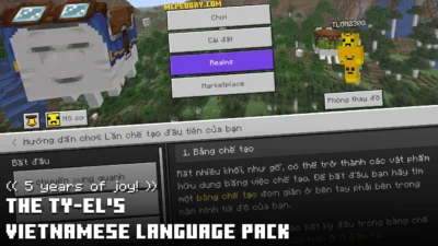 y-el's Vietnamese Language Pack (26.x, 1.21) – MCPE/Bedrock Pack