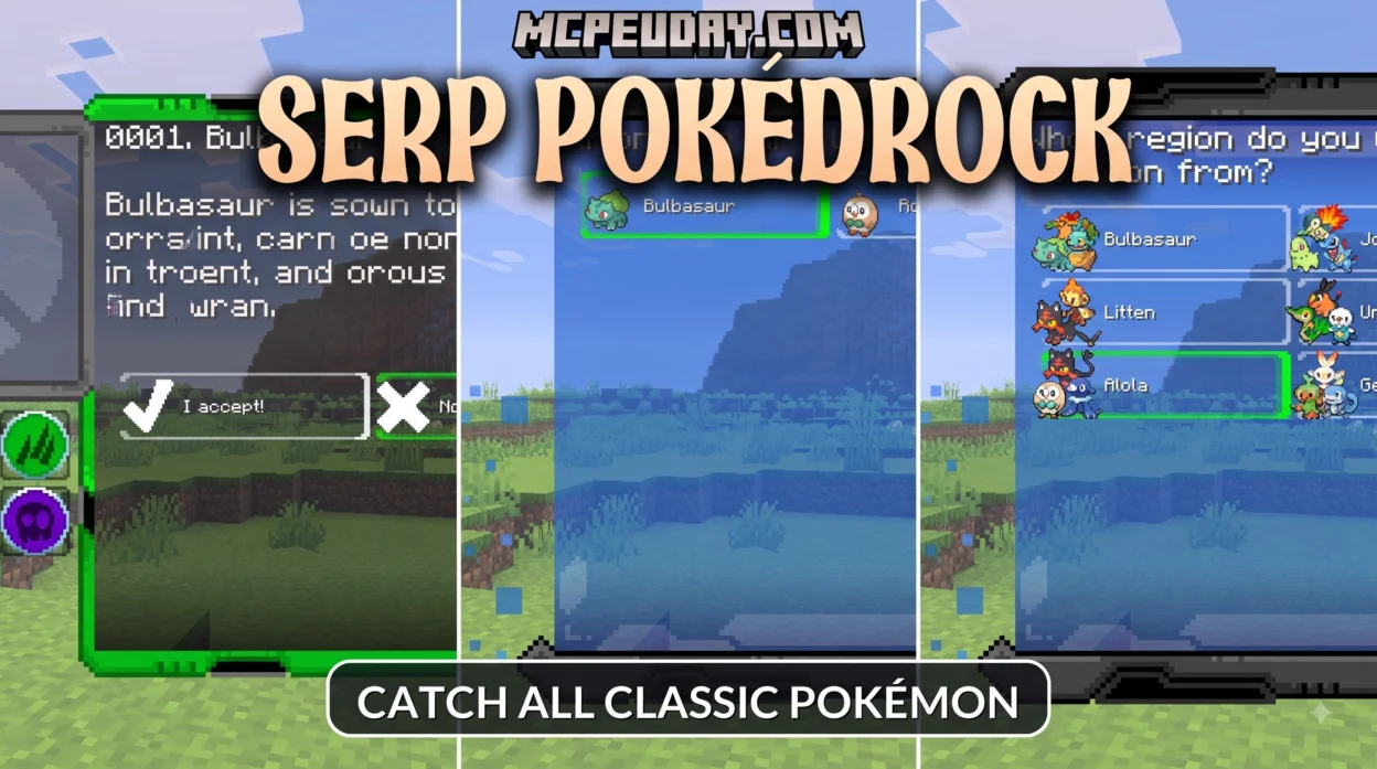 Pokedrock Addon (26.x, 1.21) – MCPE/Bedrock Mod