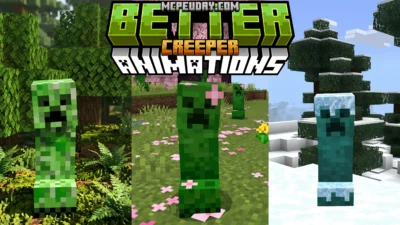 Better Creeper Animations Addon (26.x, 1.21) – MCPE/Bedrock Mod