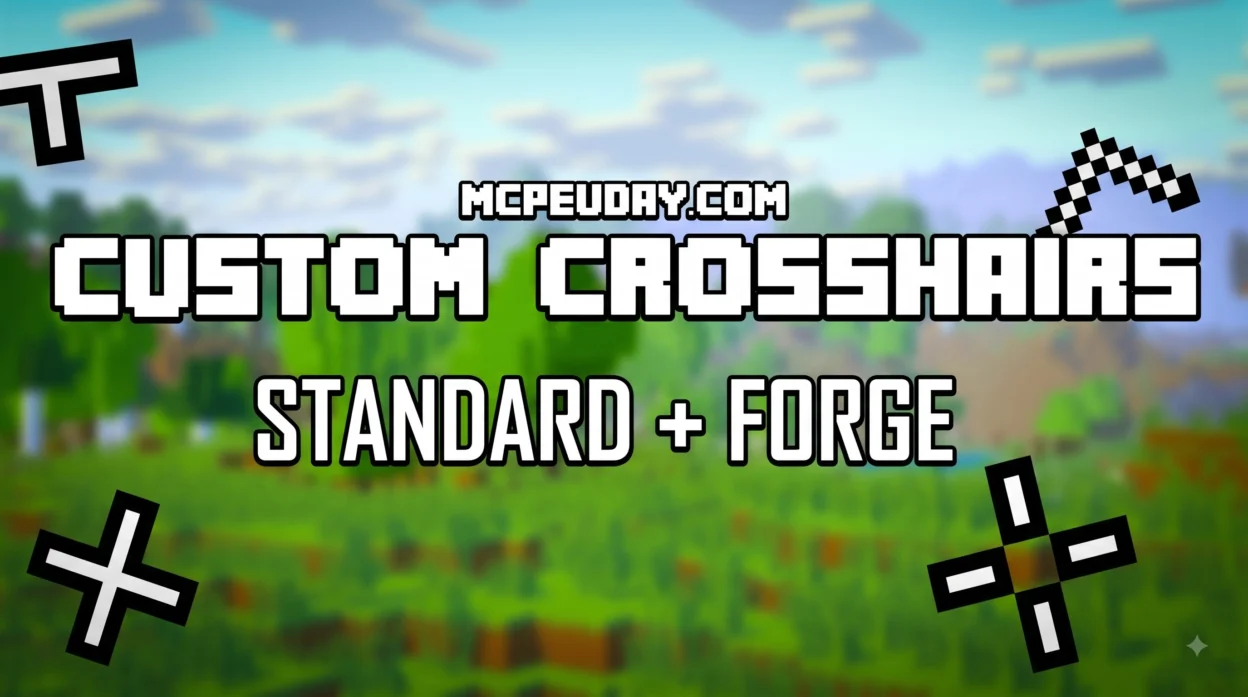 Custom Crosshairs Texture Pack (26.x, 1.21) – MCPE/Bedrock Pack