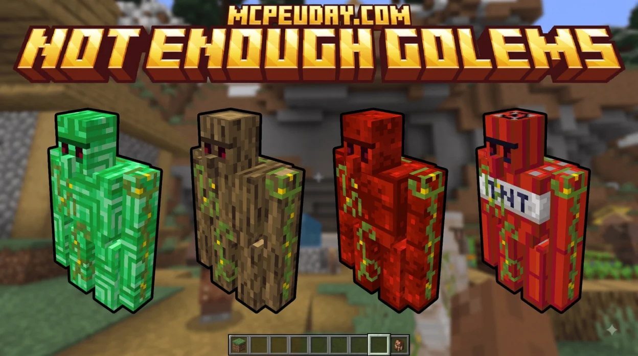 Not Enough Golems Addon (26.x, 1.21) – MCPE/Bedrock Mod